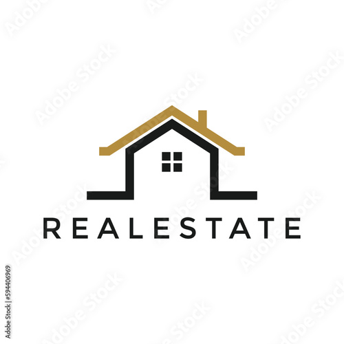 illustration vector graphic real estate simple logo design