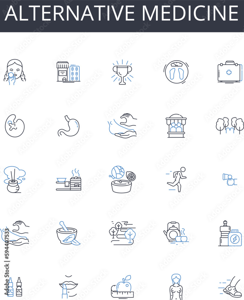 Alternative medicine line icons collection. Budgeting, Analysis, Reduction, Optimization, Monitoring, Forecasting, Efficiency vector and linear illustration. Saving,Accounting,Auditing outline signs