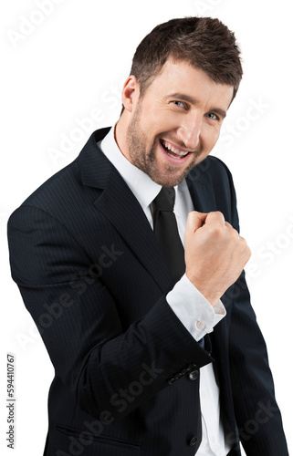 Happy Businessman Celebrating