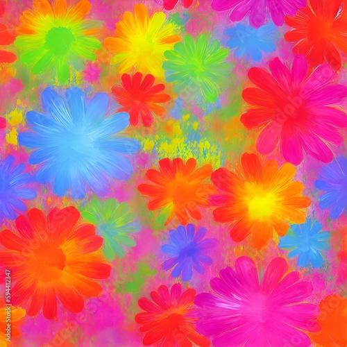 flower, pattern, seamless, floral, vector, flowers, nature, illustration, design, summer, decoration, spring, wallpaper, pink, art, plant, orange, petal, colorful, color, element, texture, ornament, 
