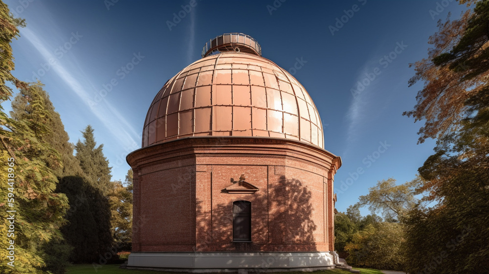 Obraz premium astronomical observatory dome front view