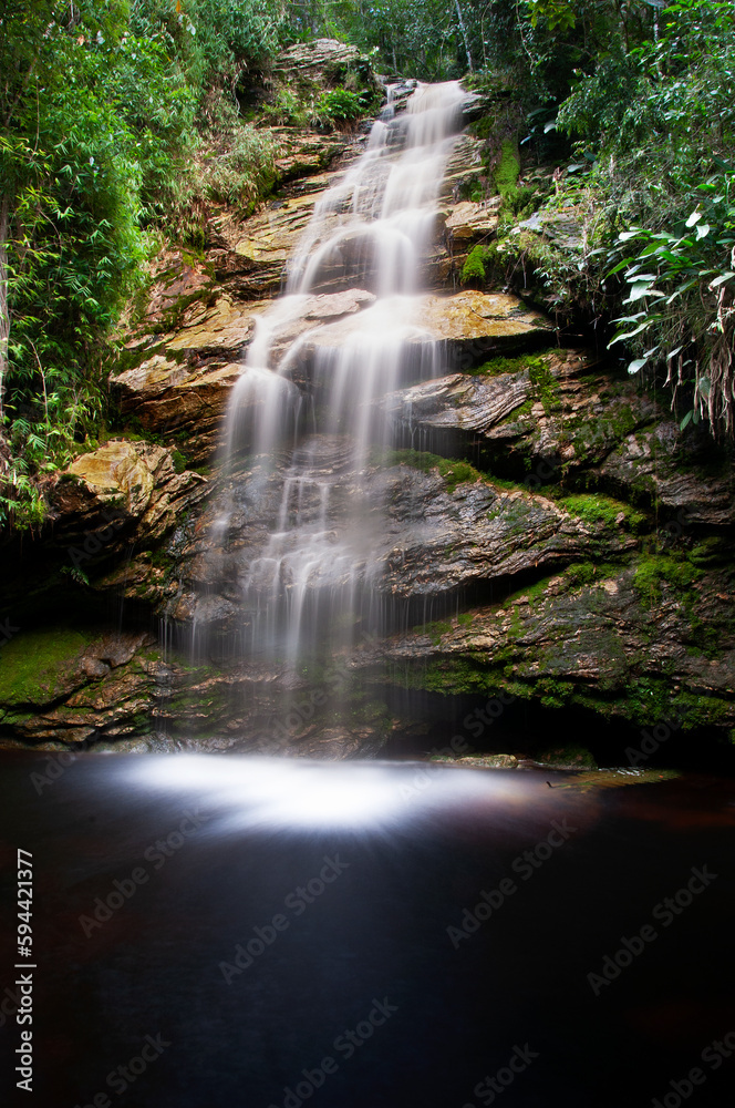 Fototapeta premium Cachoeira do Café, Rio Preto, MG, Brasil, Serra Negra da Mantiqueira