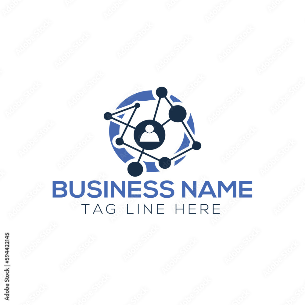 Obraz premium Creative technology digital cyber security logo 