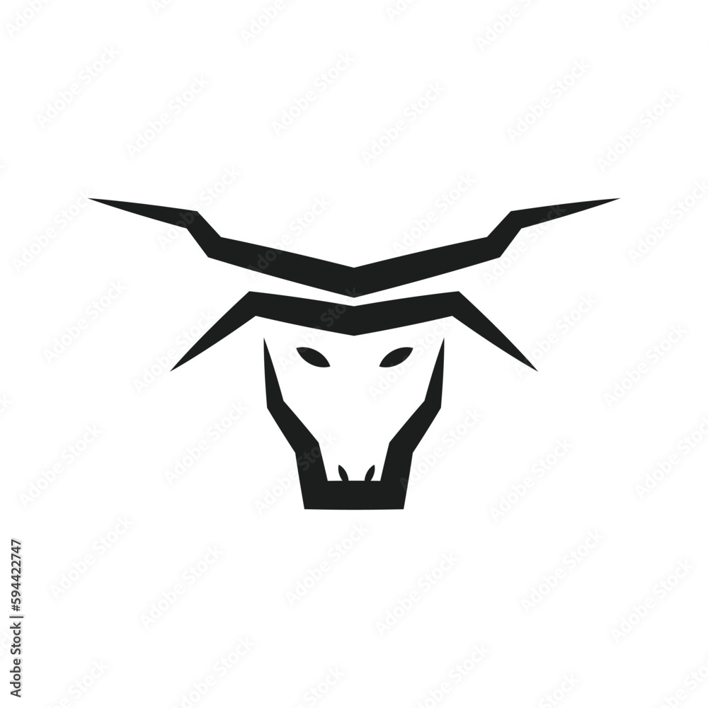 modern buffalo head elegant simple logo modern buffalo head elegant simple logo