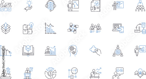 Customer service line icons collection. Satisfaction, Feedback, Response, Resolution, Communication, Support, Appreciation vector and linear illustration. Empathy,Attentiveness,Assistance outline