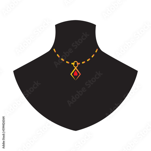 Necklace icon design template vector