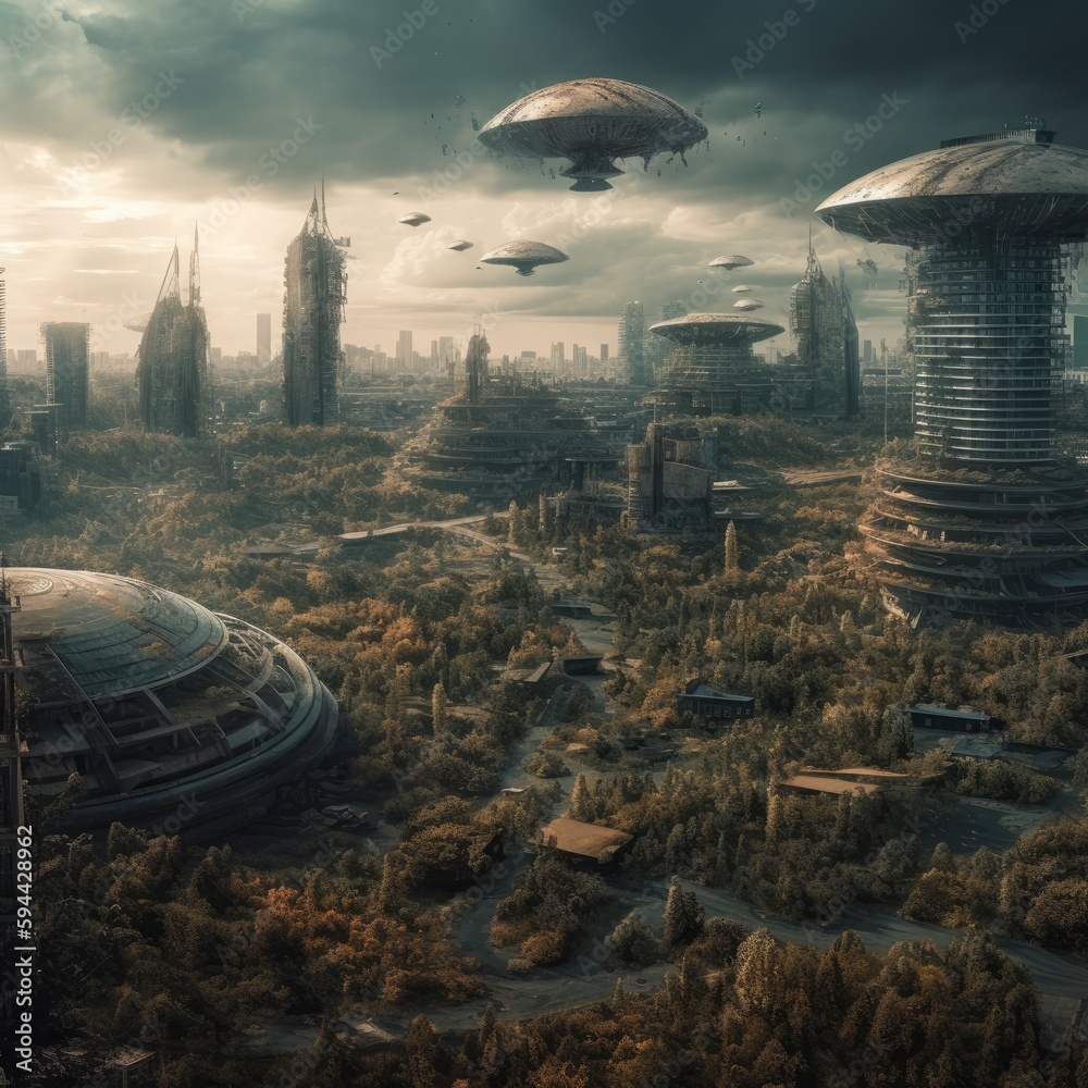  Alien town scary ufo city