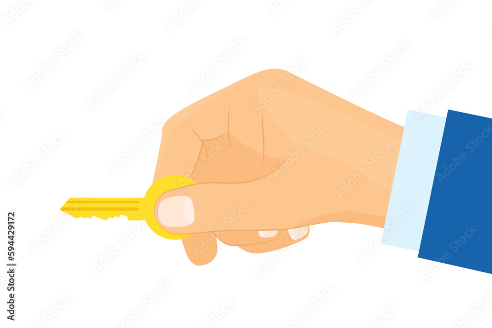 opening door with a key- vector illustration opening door with a key- vector illustration