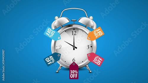 Alarm clock - limited time offer - sale concept