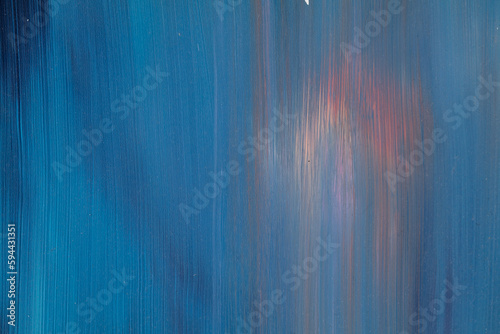 Abstract background. Wide strokes with a palette knife and blue paint brush.