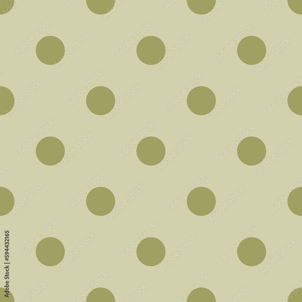 Polka Dots Pattern Repeat on green Background