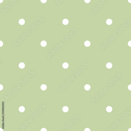 Cute sweet beige pattern or textures set with white polka dots on green seamless background for desktop or phone wallpaper.	
