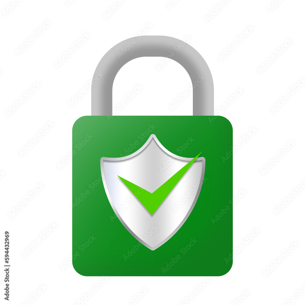 green lock silver shield and correct mark security green lock silver shield and correct mark security