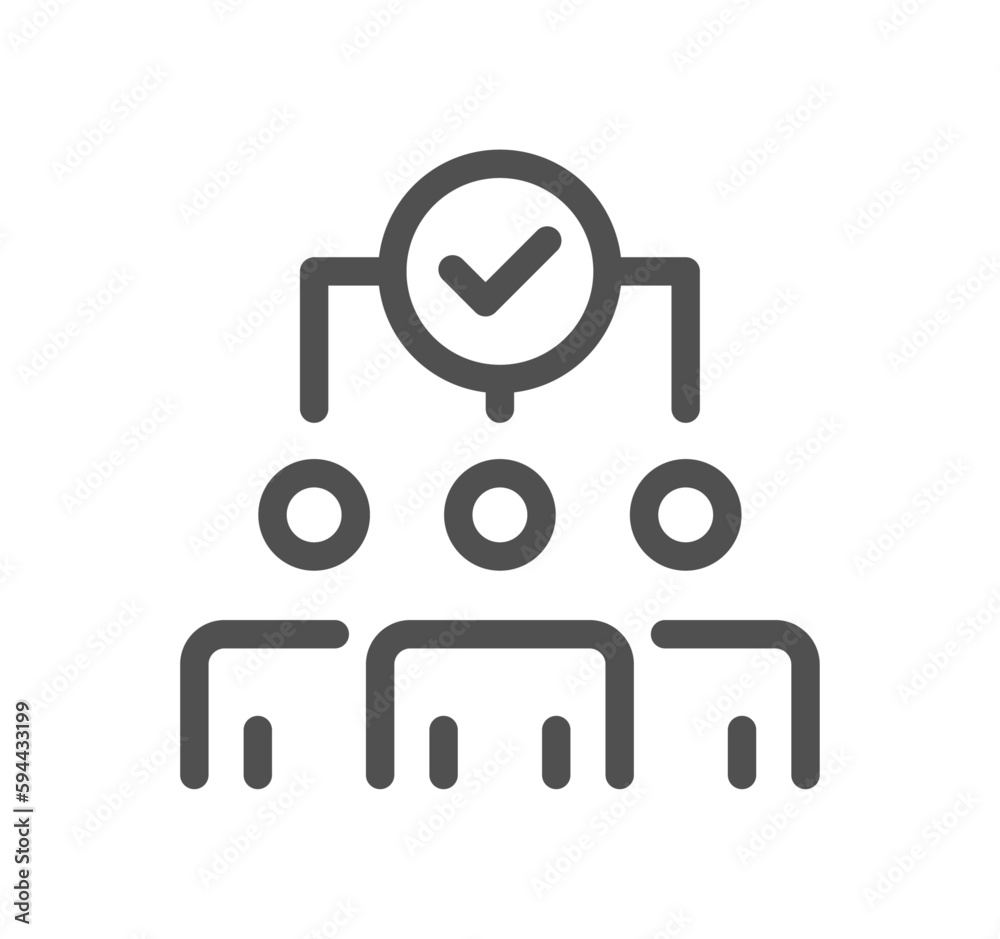Human resources related icon outline and linear vector. Human resources related icon outline and linear vector.