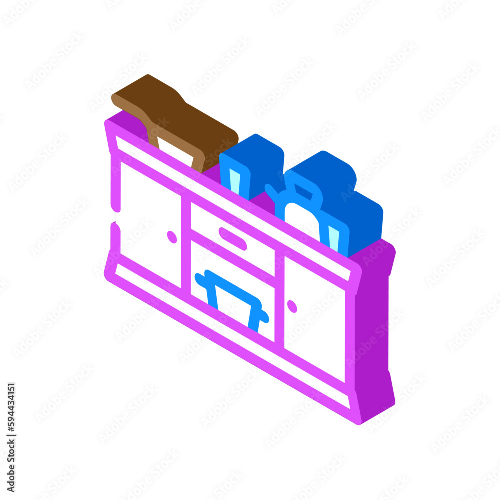 play kitchen toy child isometric icon vector illustration play kitchen toy child isometric icon vector illustration