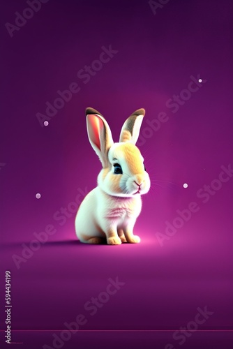 Cute Bunny Rabbit AI-Generated Art © Eva