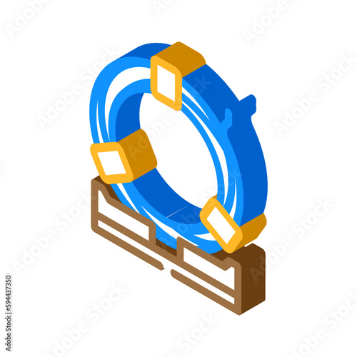 wire steel production isometric icon vector illustration
