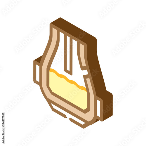basic oxygen furnace steel production isometric icon vector illustration