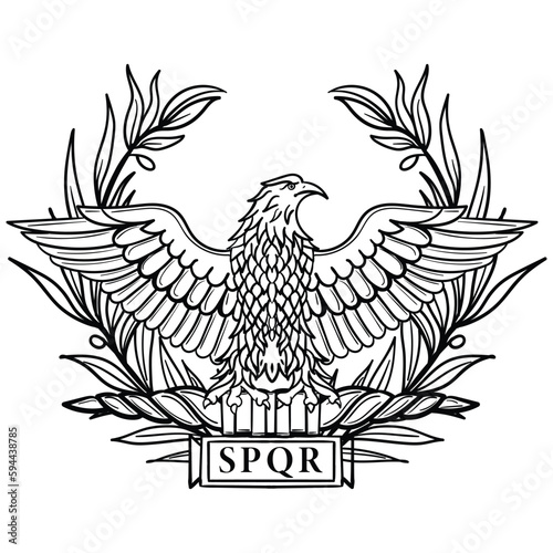 Roman Eagle with the inscription SPQR 