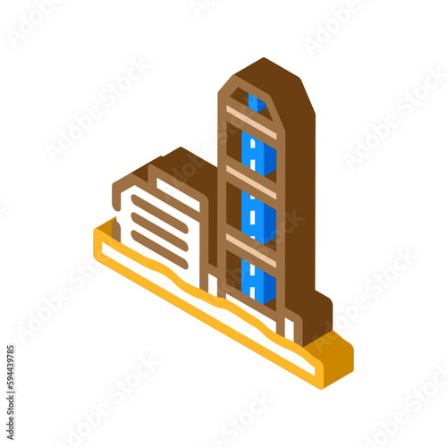 core drilling steel production isometric icon vector illustration
