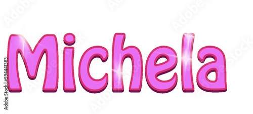 Michela - Pink color - female name - sparkles - ideal for websites, emails, presentations, greetings, banners, cards, books, t-shirt, sweatshirt, prints



