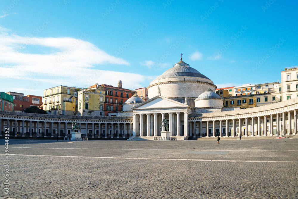 Piazza del Plabiscito, named after the plebiscite taken in 1860, that brought Naples into the unified Kingdom of Italy.