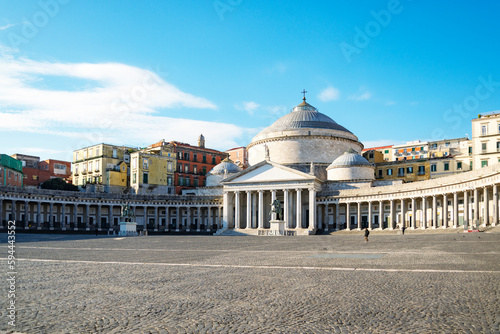Murais de parede Piazza del Plabiscito, named after the plebiscite taken in 1860, that brought Naples into the unified Kingdom of Italy