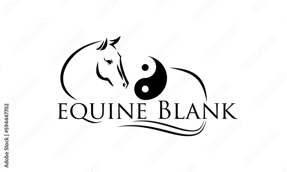 horse equine with yin yang