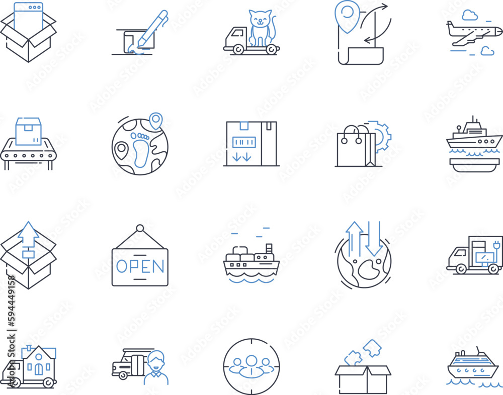 Stock management line icons collection. Inventory, Supply, Demand, Procurement, Logistics, Allocation, Replenishment vector and linear illustration. Tracking,Forecasting,Warehousing outline signs set Stock management line icons collection. Inventory, Supply, Demand, Procurement, Logistics, Allocation, Replenishment vector and linear illustration. Tracking,Forecasting,Warehousing outline signs set