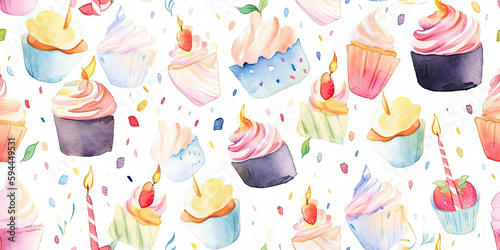 Happy birthday background wallpaper pattern for seamless and suitable for textile