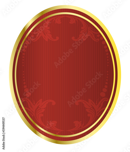 Vector illustration of a red beer tag