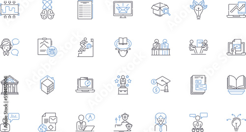 Service regimen line icons collection. Maintenance, Consistency, Routine, Procedures, Order, Schedule, Method vector and linear illustration. Care,System,Plan outline signs set