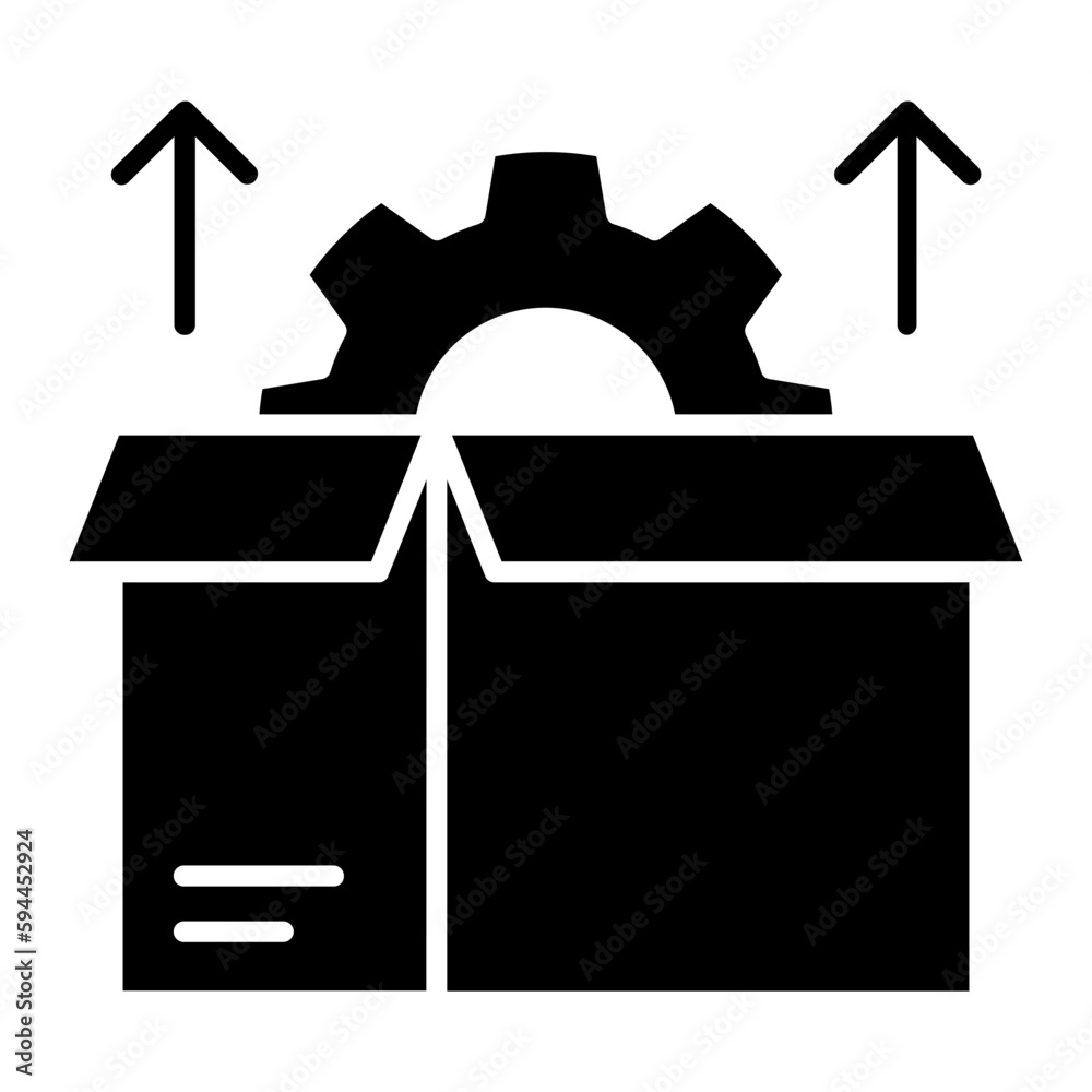 Product Management Glyph Icon Product Management Glyph Icon