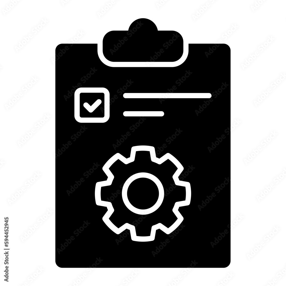 Strategic Plan Glyph Icon Strategic Plan Glyph Icon