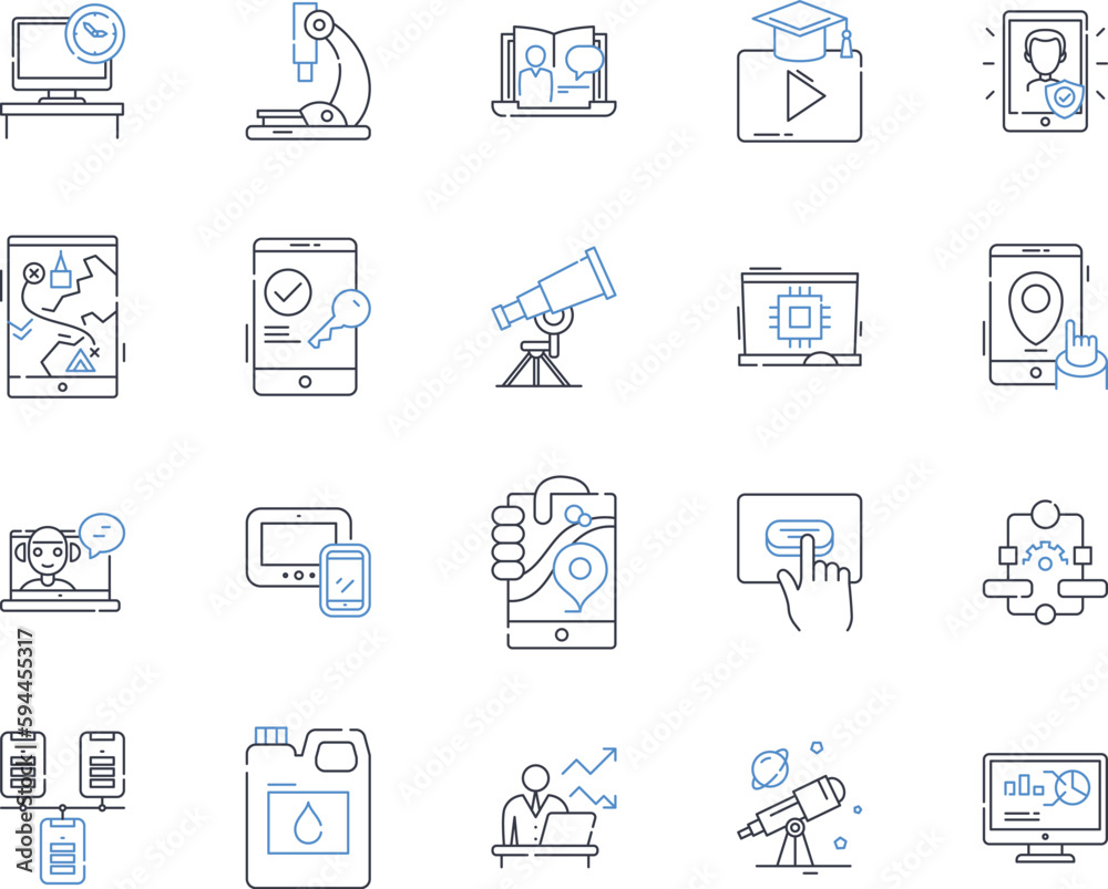 Mechanization and automation line icons collection. Robotics, Sensors, Assembly, Innovation, Repetition, Efficiency, Industrialization vector and linear illustration. Precision,Engineering Mechanization and automation line icons collection. Robotics, Sensors, Assembly, Innovation, Repetition, Efficiency, Industrialization vector and linear illustration. Precision,Engineering