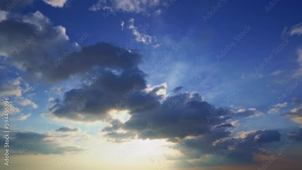 clouds in the sky beautiful light of nature scenery in sunrise or sunset time 4K. clouds in the sky beautiful light of nature scenery in sunrise or sunset time 4K.