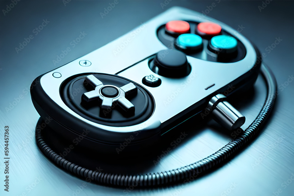 video game controller art created with generative AI technology video game controller art created with generative AI technology