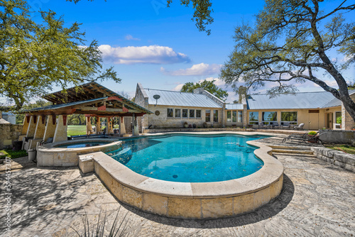 a farmhouse pool