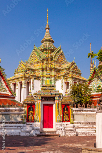 Thailand, Bangkok. Wat Phra Kaew (Temple of The Emerald Buddha).