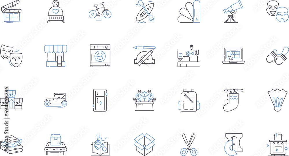 Marketing strategy line icons collection. Segmentation, Positioning, Differentiation, Branding, Promotion, Advertising, Sales vector and linear illustration. Customer,Audience,Targeting outline signs