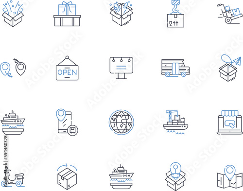Business continuity line icons collection. Contingency, Disaster, Risk, Preparedness, Continuity, Recovery, Resilience vector and linear illustration. Emergency,Planning,Sustainability outline signs