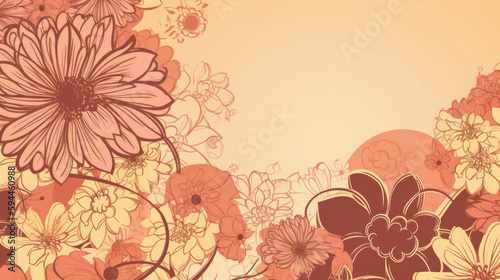 Floral background illustration, Generative AI, Generative, AI