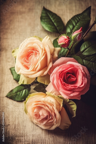 Roses for Mother's Day, Valentine Day, Generative AI, Generative, AI