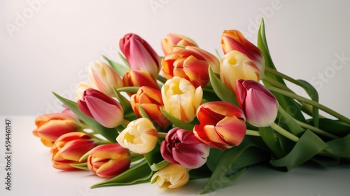 Bouquet of tulips, Mother's Day, Spring, Generative AI, Generative, AI