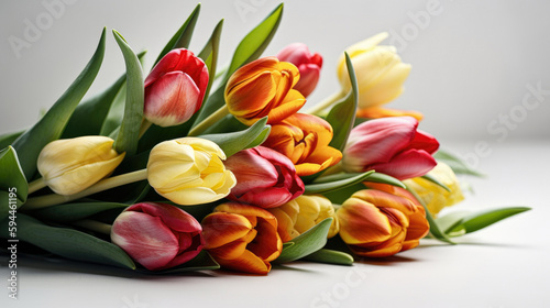 Bouquet of tulips, Mother's Day, Spring, Generative AI, Generative, AI