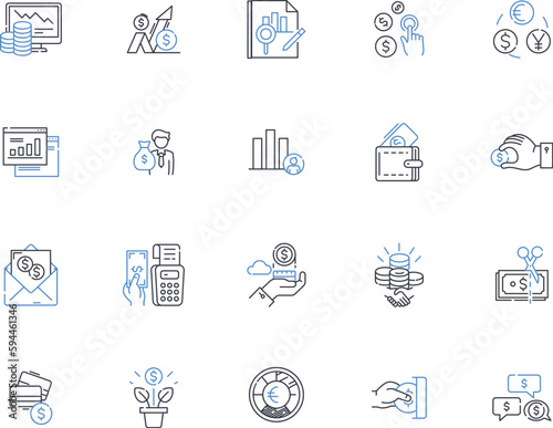 Fundraising drive line icons collection. Donations, Support, Contribution, Philanthropy, Charity, Campaign, Generosity vector and linear illustration. Giving,Fundraiser,Goal outline signs set
