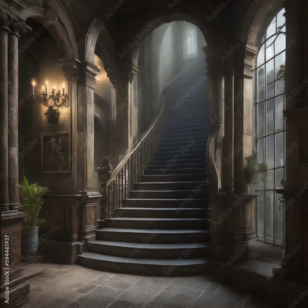 Fototapeta premium 古い建物 Generative AI