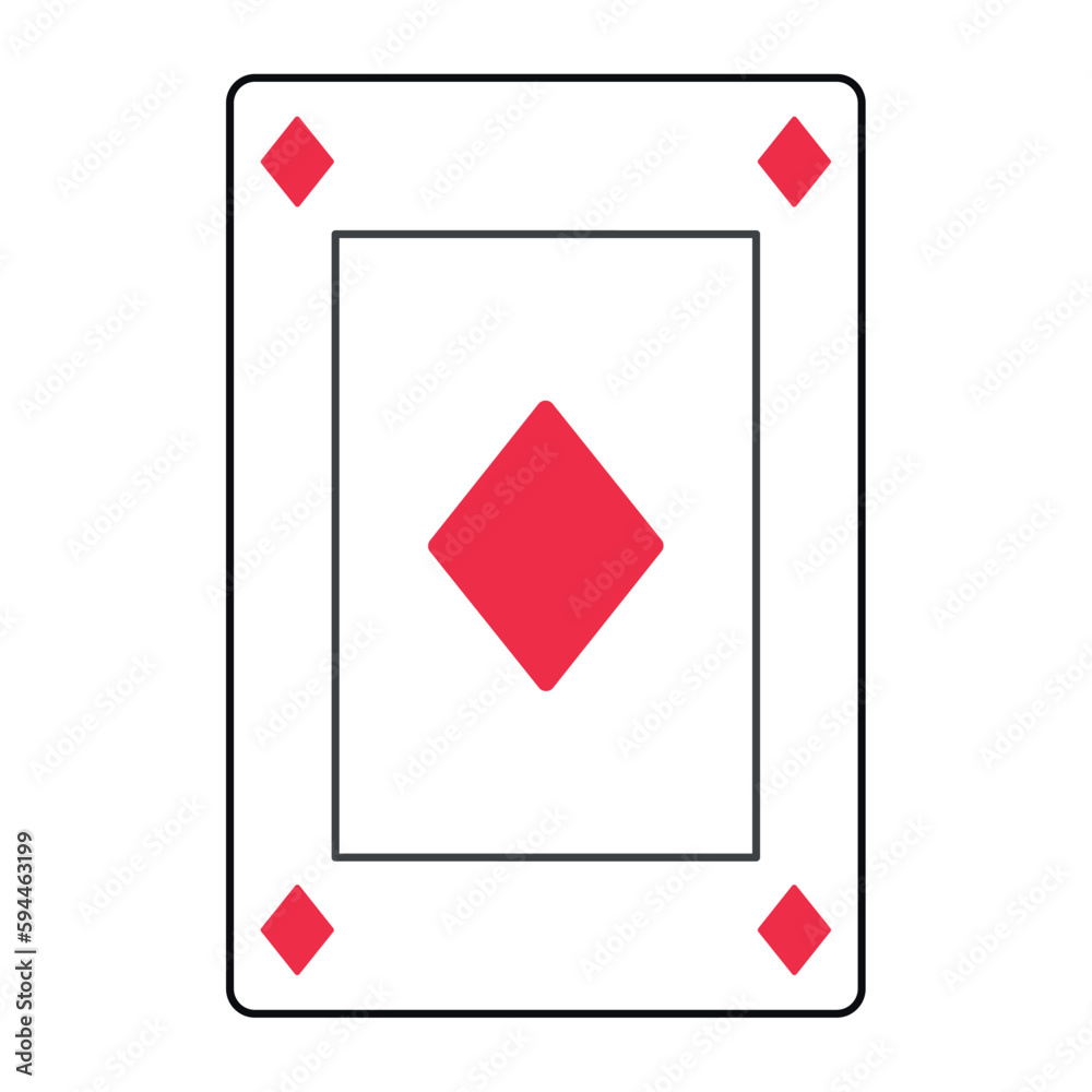 Obraz premium Isolated colored poker card icon Vector