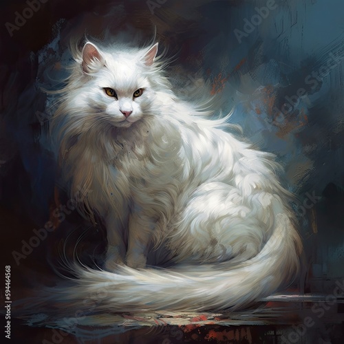 A white fox art Generative Ai