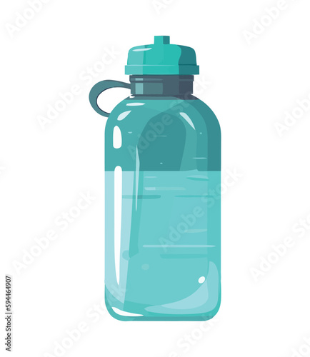 drink container illustration with transparent liquid